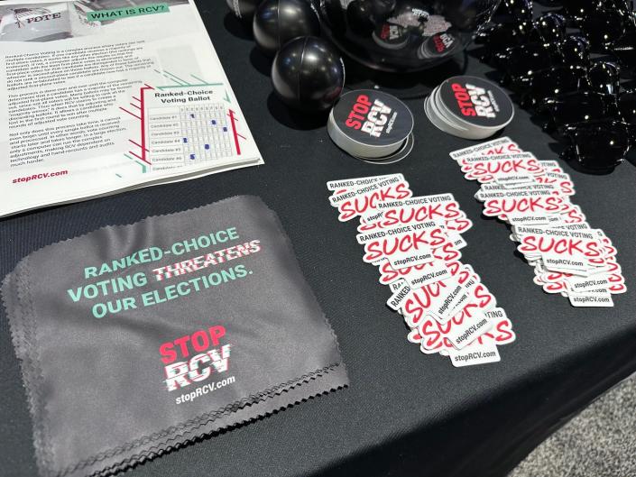 A group called &quot;StopRCV&quot; also had a table at CPAC this year.