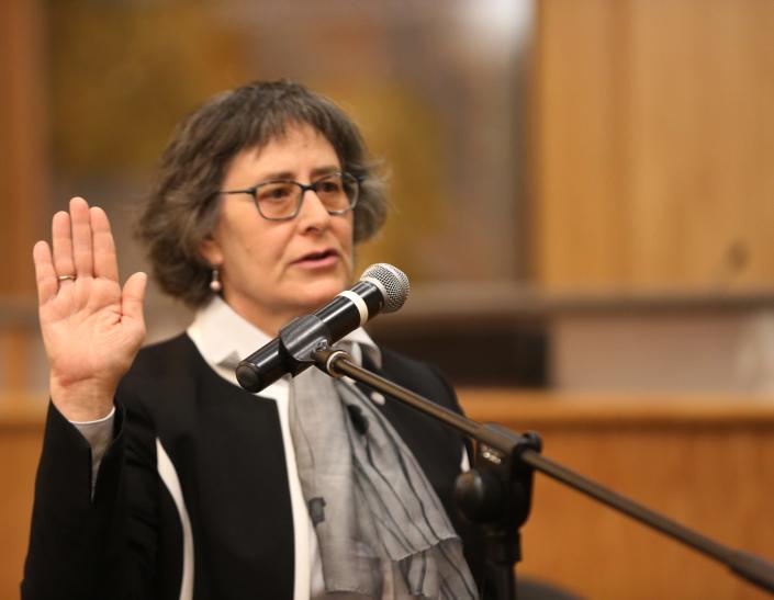 Las Cruces Municipal Judge Joy Goldbaum is sworn in to office, Monday Dec. 30, 2019.