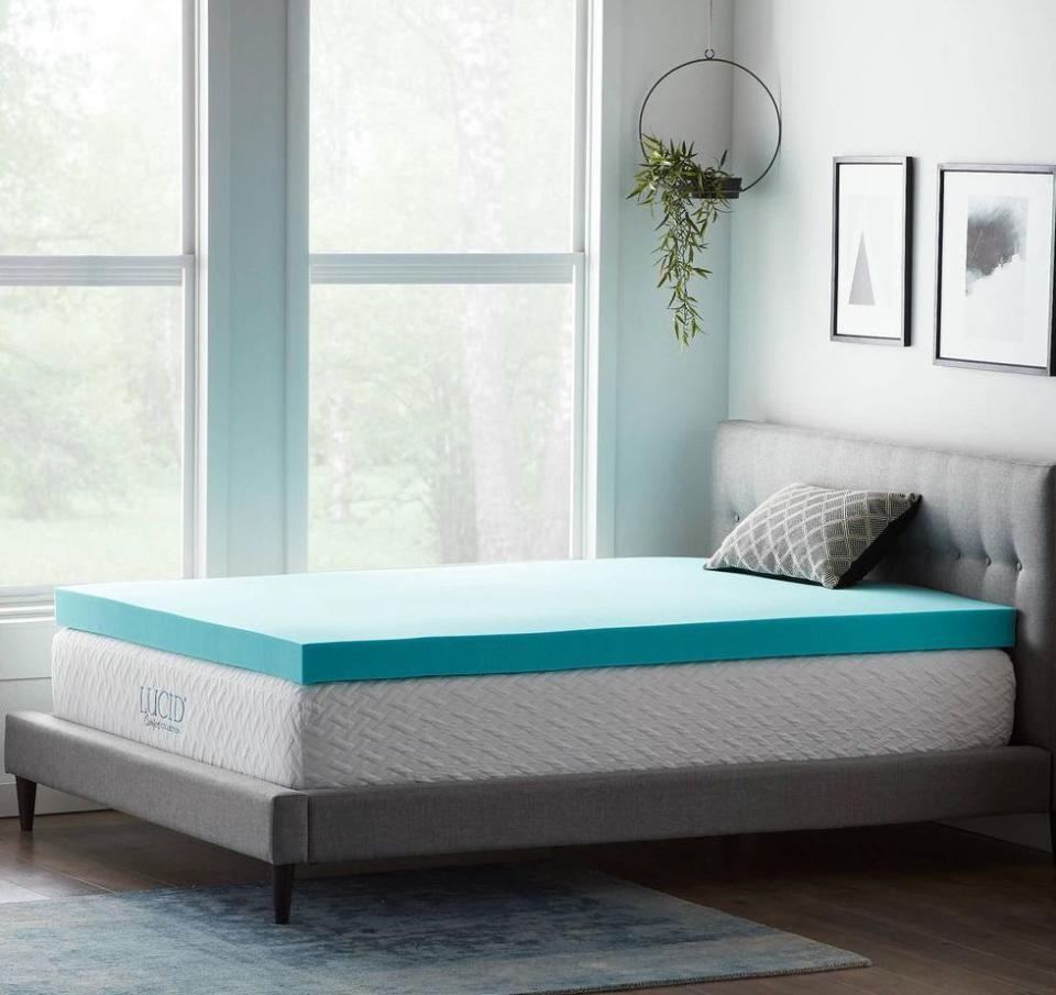 If you're over tossing, turning and counting sheep, you could add this mattress topper to your nighttime routine. It's made with gel memory foam that's meant to be cooling and help with pressure points. Plus, it's top-rated with over 2,000 reviews. <a href="https://fave.co/2Tr85Qh" target="_blank" rel="noopener noreferrer">Originally $170, get it now for $120 at The Home Depot</a>.