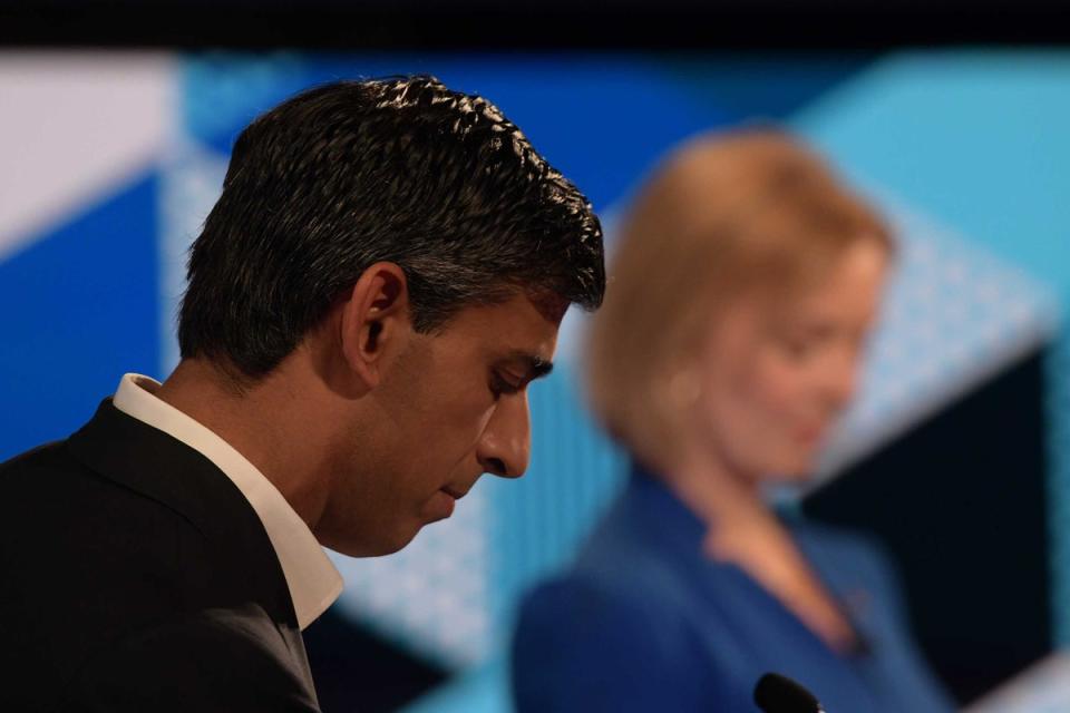 Rishi Sunak and Liz Truss has been criticised for not pledging enough support for struggling households (PA Media)