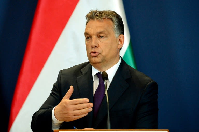 "The problem is not a European problem, the problem is a German problem," Hungarian Prime Minister Viktor Orban (pictured) told a press conference with European Parliament President Martin Schulz in Brussels