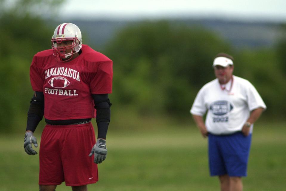 Ryan Poles was an offensive and defensive lineman at Canandaigua but also graduated as the school's career leader in blocked shots for basketball.