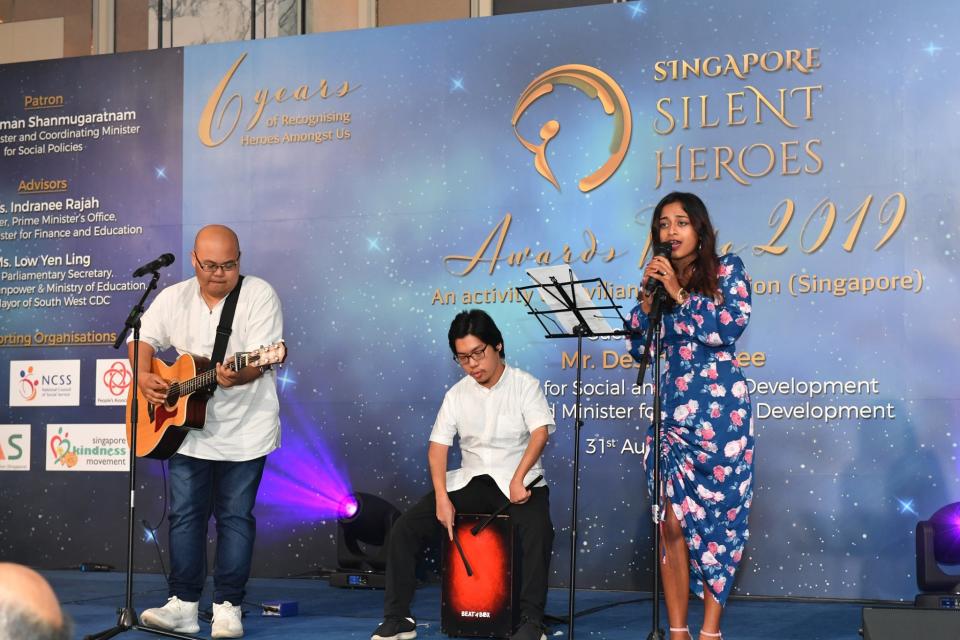 Performances by PWD at a minister's event. (PHOTO: Singapore Silent Heroes)