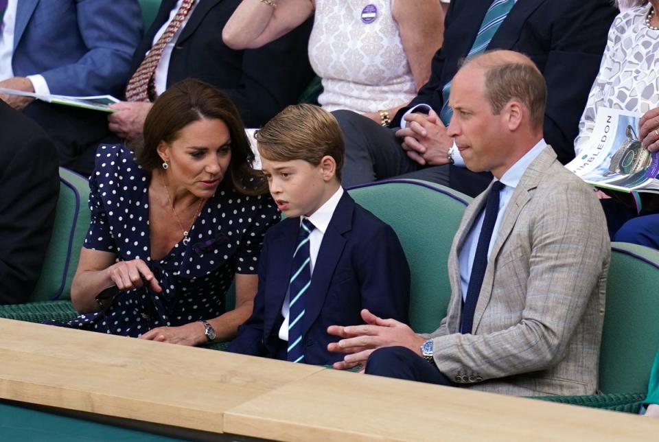 The Duke and Duchess of Cambridge with Prince George at Wimbledon (John Walton/PA) (PA Wire)