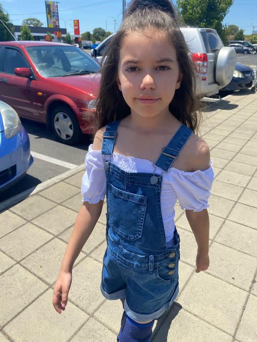 A mum has been forced to defend her daughter's clothing choices amid outrage online. Photo: supplied.