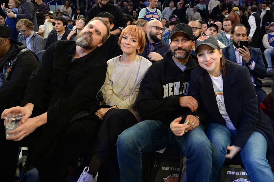 Lily Allen and David Harbour Enjoy Date Night at New York Knicks Game