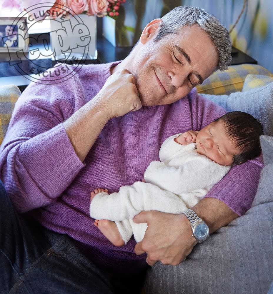 Andy Cohen with baby Benjamin Allen