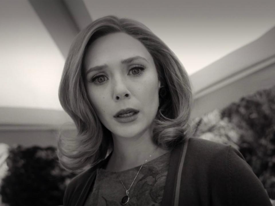 Elizabeth Olsen in ‘WandaVision’ (Disney/Marvel Studios)