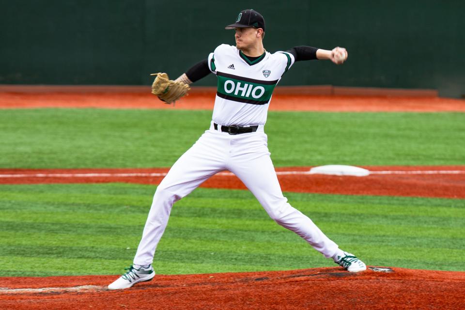 Joe Rock delivers a pitch for the Ohio University Bobcats. Rock became the 71st Bobcat in program history to be selected in the MLB Draft on Monday.