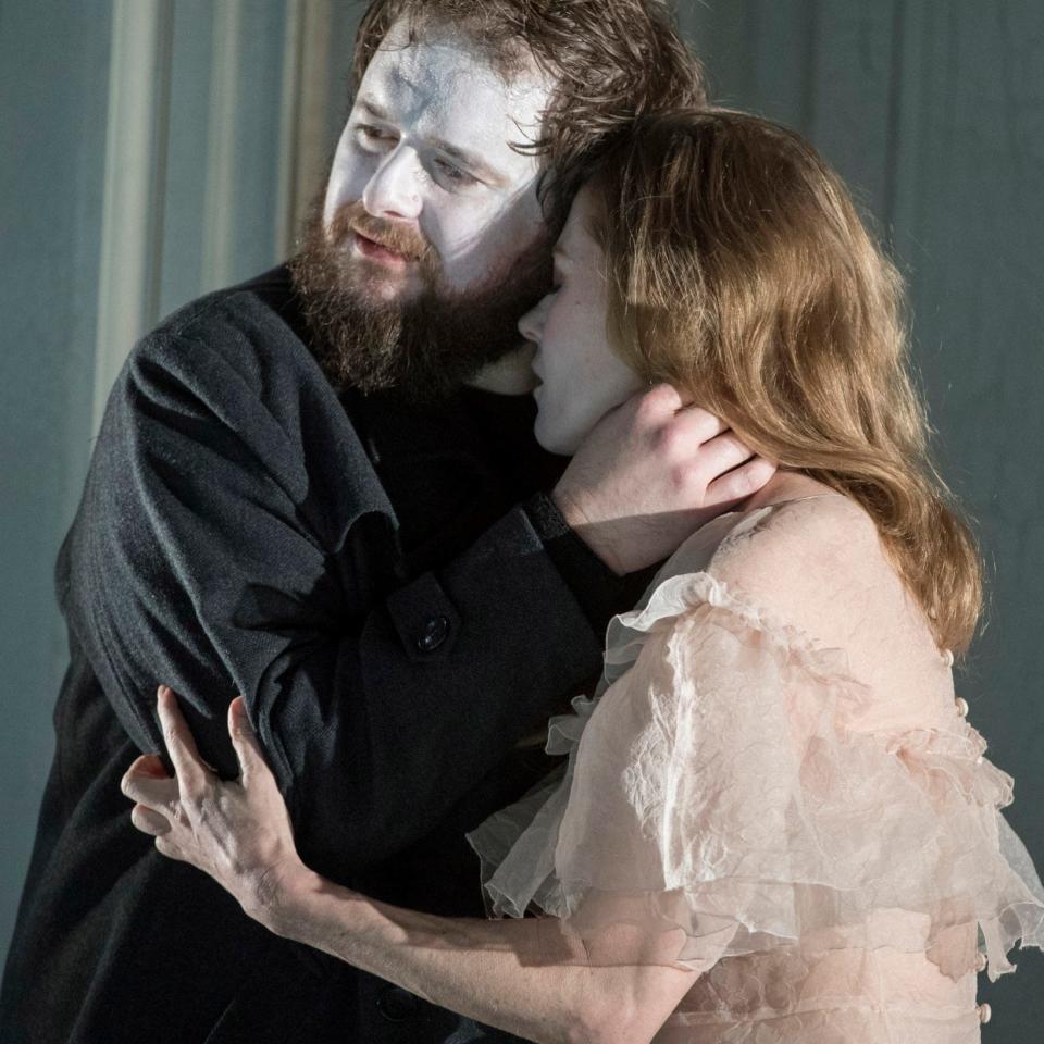 Allan Clayton and Barbara Hannigan in Hamlet - Credit: Alastair Muir