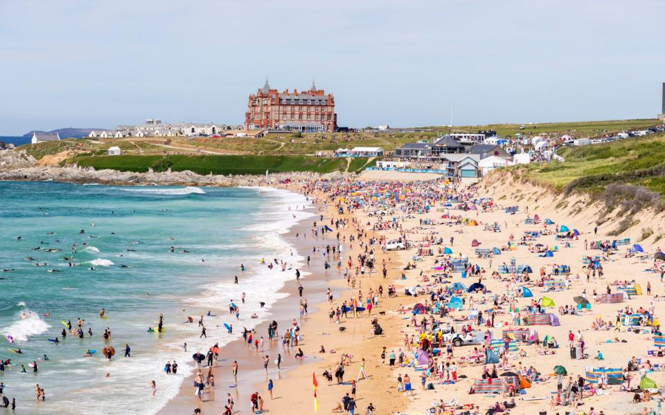 summer beach Newquay Fistral - Getty