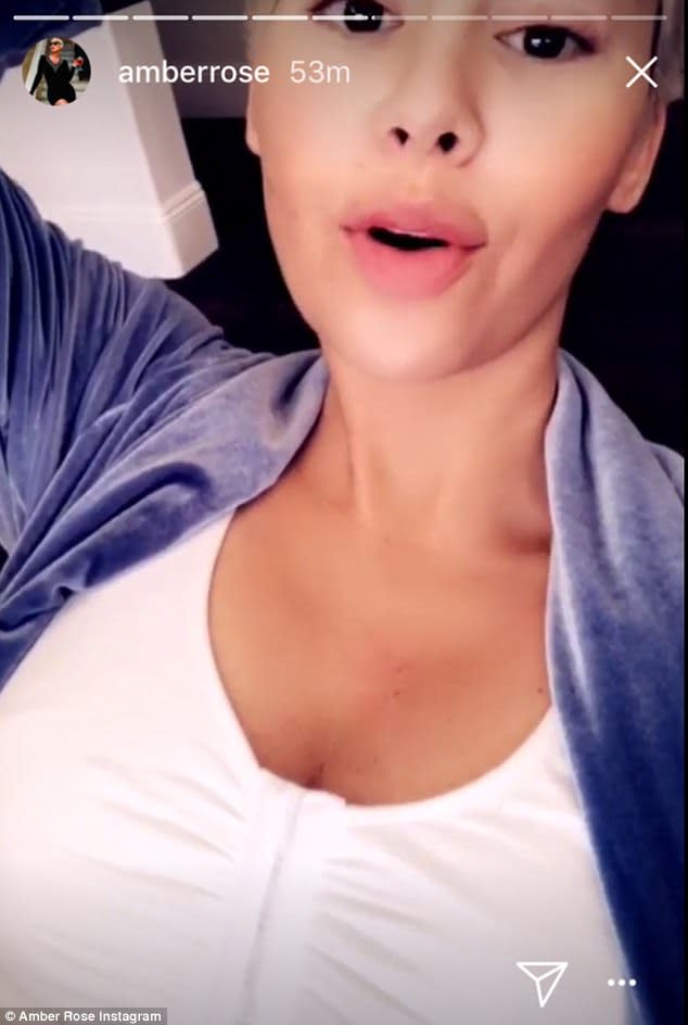 PICS] Amber Rose claims her Size 36 Boobs are real!