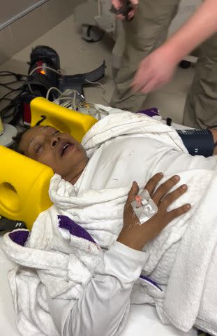 <p>Personal Images by Jenifer Lewis</p> Jenifer Lewis after her 10-ft. fall