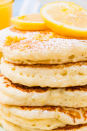 <p>Perfectly tart with a hint of sweetness, these are the absolute-best lemon ricotta pancakes. </p><p>Get the <a href="https://www.delish.com/uk/cooking/recipes/a34725455/ricotta-pancakes-recipe/" rel="nofollow noopener" target="_blank" data-ylk="slk:Lemon Ricotta Pancakes;elm:context_link;itc:0;sec:content-canvas" class="link ">Lemon Ricotta Pancakes</a> recipe.</p>