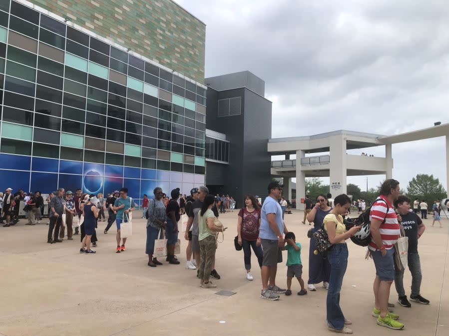 Total eclipse watch party in Austin, Texas, at the Long Center on April 8, 2024. (KXAN Photo/Ed Zavala)