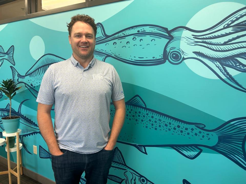 Paul Richer of Fathom  Fish and Seafood at Halifax head office. A newcomer with no history  in the sector has made a home in the business. 