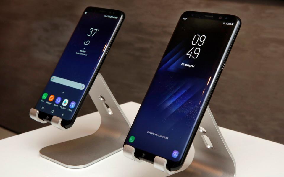 The Galaxy S8 and S8+ - Credit: AP