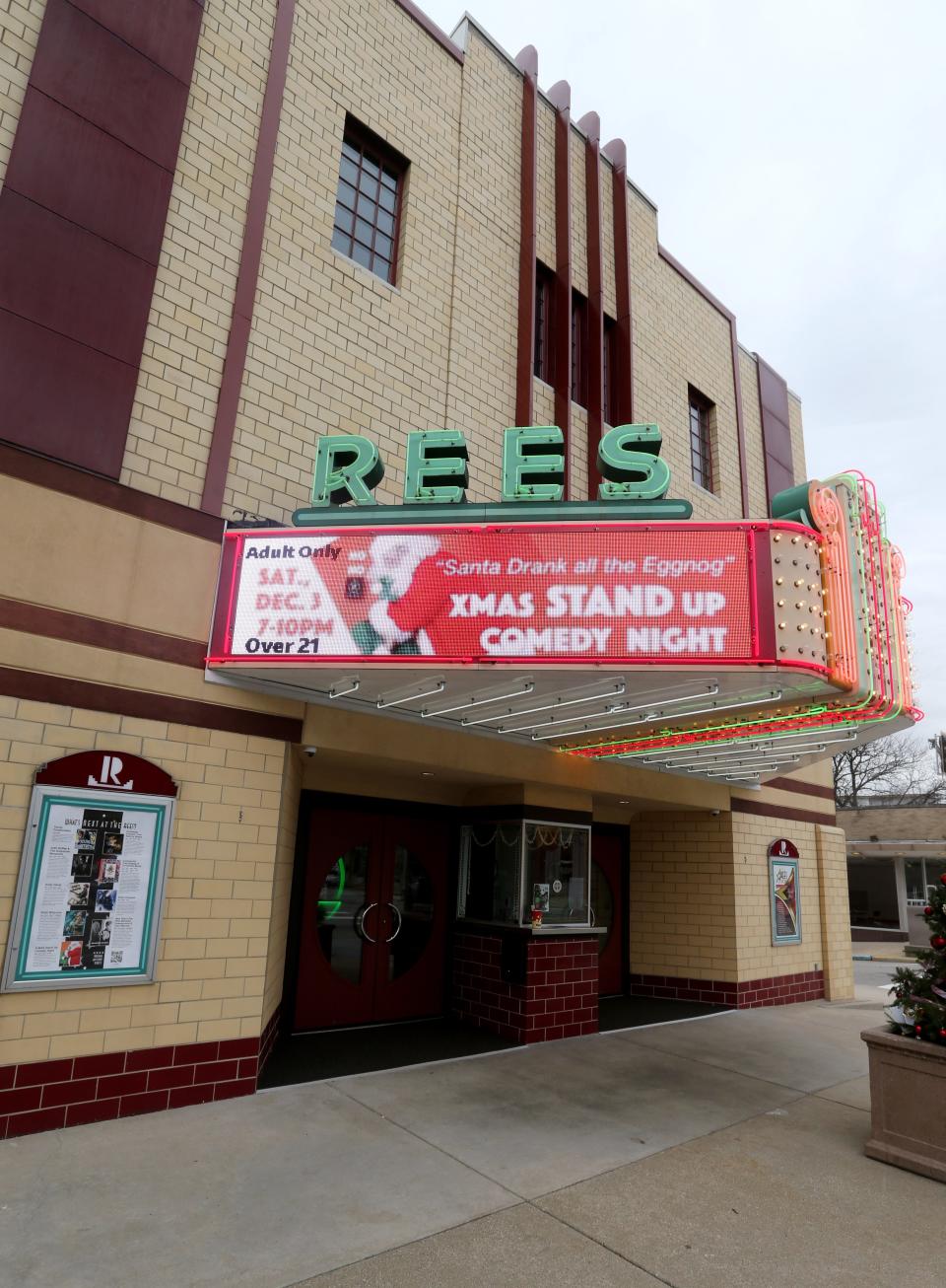 The renovated exterior Friday, Dec. 2, 2022, at the Rees theater in downtown Plymouth.