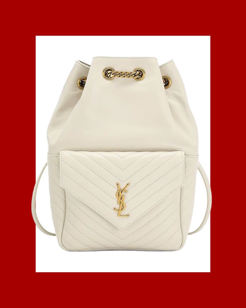 <p><a href="https://go.redirectingat.com?id=74968X1596630&url=https%3A%2F%2Fwww.saksfifthavenue.com%2Fproduct%2Fsaint-laurent-joe-drawstring-quilted-backpack-0400018013848.html&sref=https%3A%2F%2F" rel="nofollow noopener" target="_blank" data-ylk="slk:Shop Now;elm:context_link;itc:0;sec:content-canvas" class="link rapid-noclick-resp">Shop Now</a></p><p>Joe Drawstring Quilted Backpack</p><p>$2850.00</p><p>saksfifthavenue.com</p>