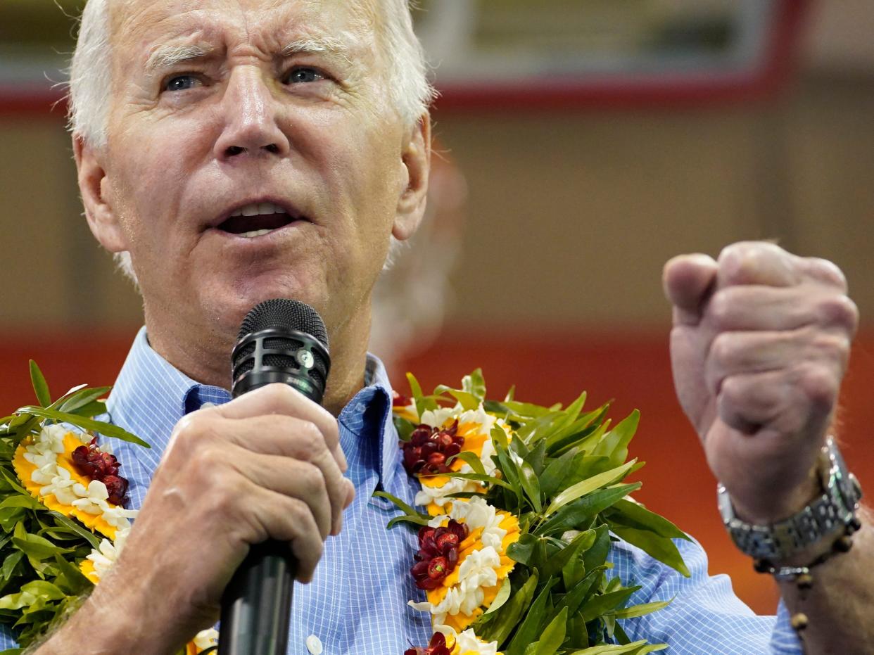 President Joe Biden speaks in Hawaii