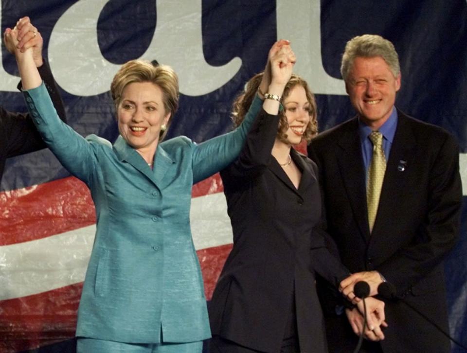 Senator-elect Hillary Rodham Clinton during her victory rally