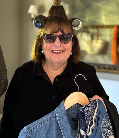 <p>Ina Garten Instagram</p> Ina Garten Shares a Getting-Ready Photo with Rollers in Her Hair