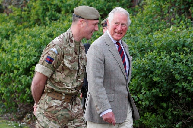 The Prince of Wales visits Combermere Barracks