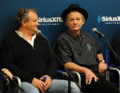 NEW YORK, NY - FEBRUARY 05: Hugh Bonneville, Bill Murray and the cast of "The Monuments Men" answer questions from fans during a SiriusXM "Town Hall" special with host Jess Cagle, People Magazine Editor, Editorial Director of Entertainment Weekly and host of the show Editor's Hour on SiriusXM's Entertainment Weekly Radio channel at SiriusXM Studio on February 5, 2014 in New York City. (Photo by Kevin Mazur/Getty Images for SiriusXM)