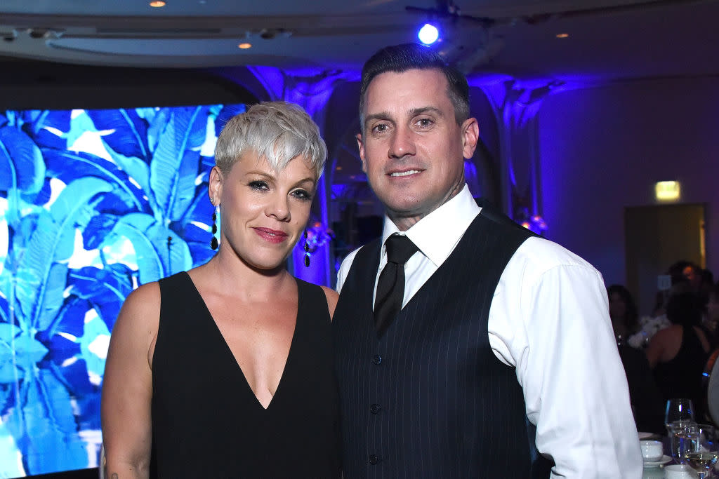 P!nk and Carey Hart at a charity gala on Oct. 4, 2018, in Beverly Hills, Calif. (Photo: Araya Diaz/Getty Images for Autism Speaks)
