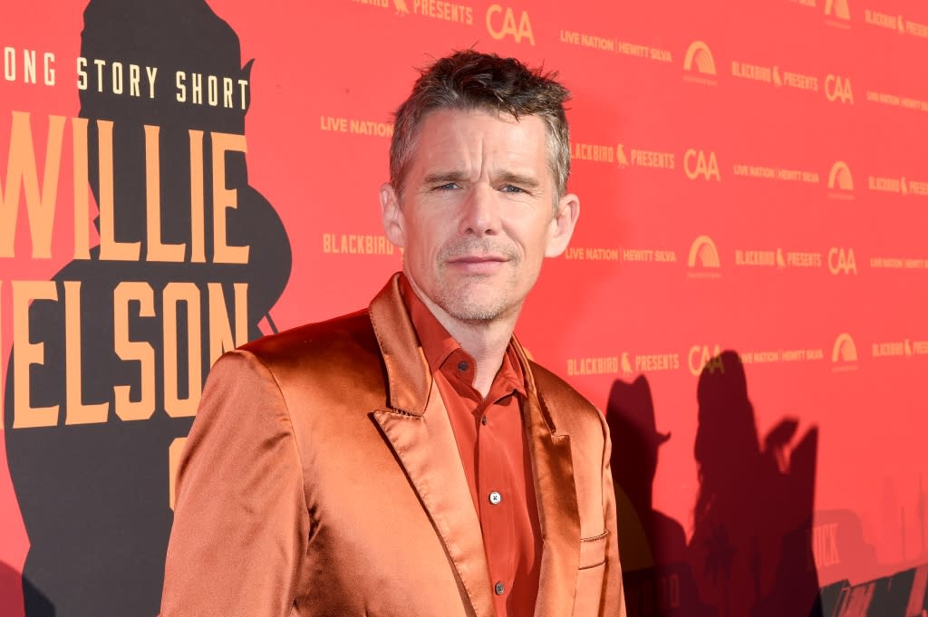 Ethan Hawke at "Long Story Short: Willie Nelson 90" held at the Hollywood Bowl on April 29, 2023 in Los Angeles, California.