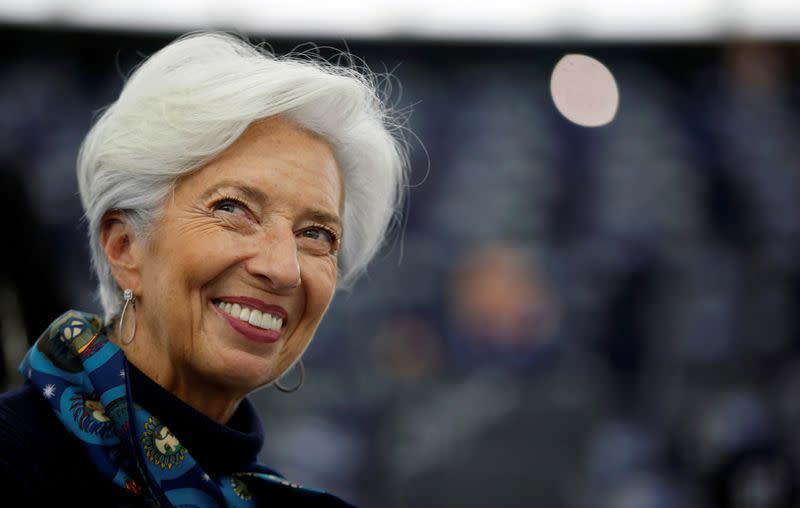 FILE PHOTO: European Central Bank President Lagarde addresses the European Parliament in Strasbourg