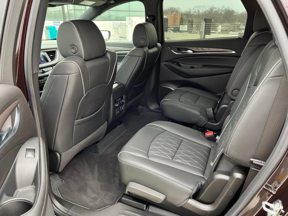 Second-row of seats in 2022 Buick Enclave Avenir.