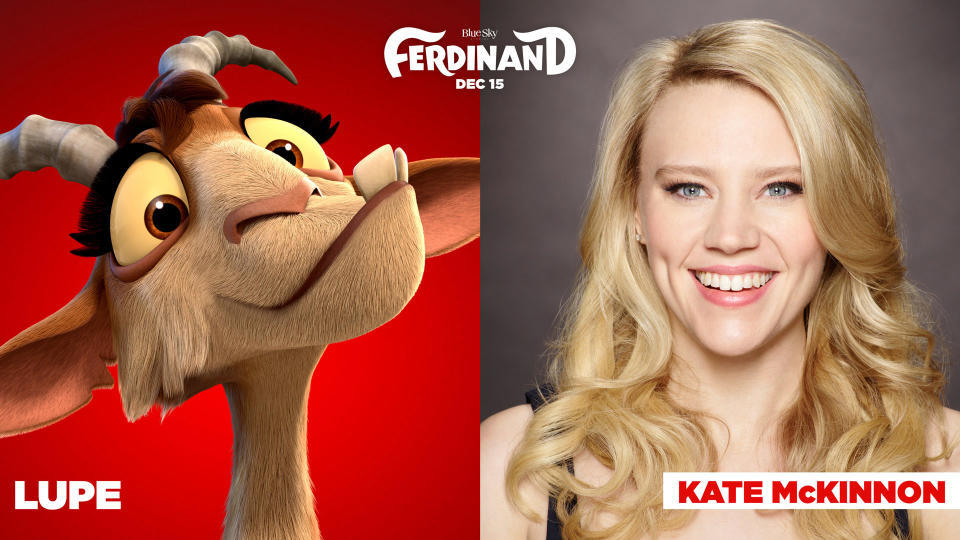 Kate McKinnon and her <em>Ferdinand</em> character, Lupe. (Photo: 20th Century Fox Film Corp c/o Everett Collection)