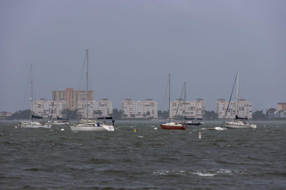 Strong winds hit the Gulfport area in Pinellas County on Tuesday.
