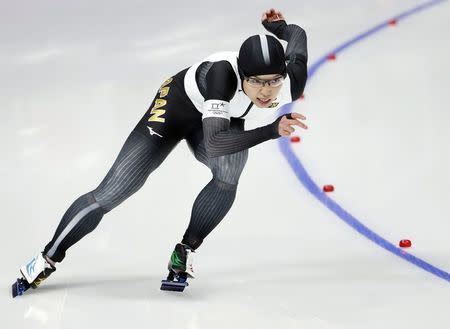 Speed Skating - Pyeongchang 2018 Winter Olympics - Women's 500m competition finals - Gangneung Oval - Gangneung, South Korea - February 18, 2018 - Nao Kodaira of Japan competes. REUTERS/Damir Sagolj