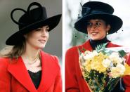 <p>As the wife of the future King of England, The Duchess of Cambridge is bound to draw comparisons to her husband's late mother, Diana, Princess of Wales. Here, a look back at the times Kate Middleton paid sartorial tribute to her late mother-in-law.</p>