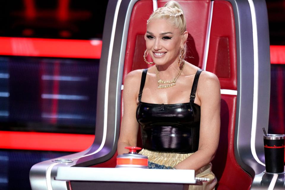 THE VOICE -- "The Knockouts Premiere" Episode 2213 -- Pictured: Gwen Stefani -- (Photo by: Tyler Golden/NBC)