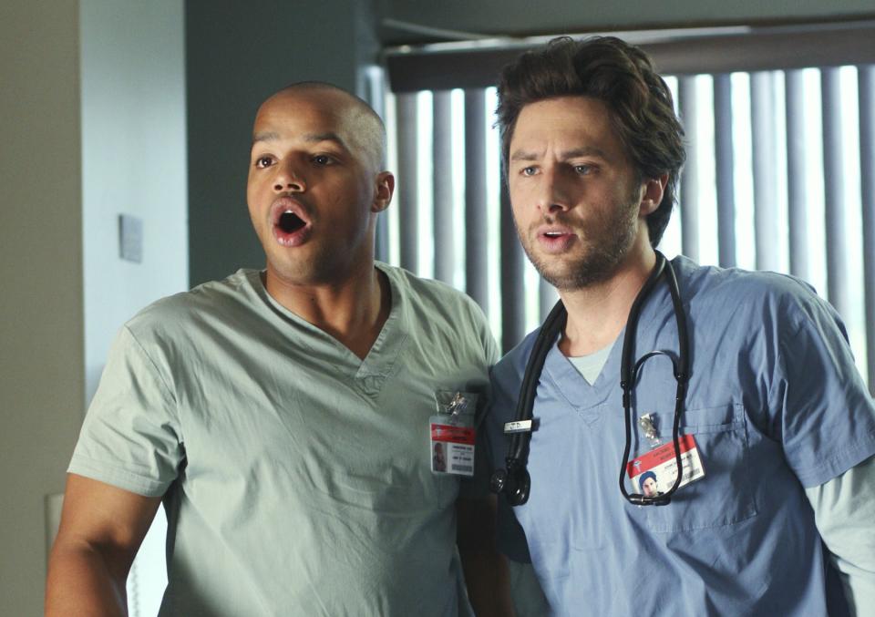 Donald Faison and Zach Braff from Scrubs