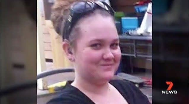 A father jailed for the murder of his partner (pictured), took the couple's child to buy the cement used to bury his mother. Source: 7 News