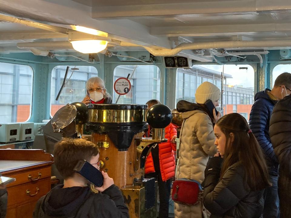 The bridge of the Royal Yacht Britannia.