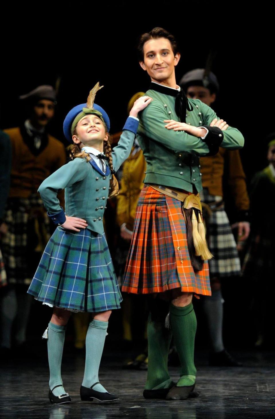 Bel Pickering, left, a Sarasota Ballet corps de ballet member, was a  young student dancer in Johan Kobborg’s original Royal Ballet production of “La Sylphide.”