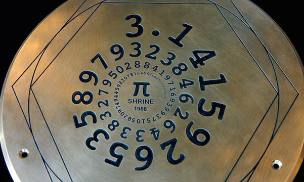 Pi Day is March 14, 3/14.