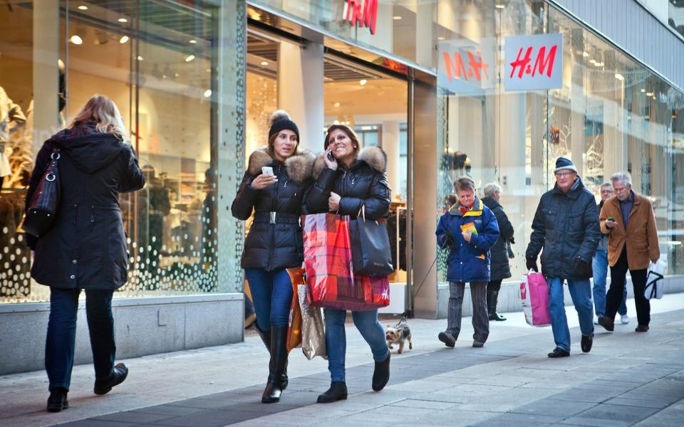 H&M's share price fell by 15pc early on Friday following the announcement - Casper Hedberg/Bloomberg