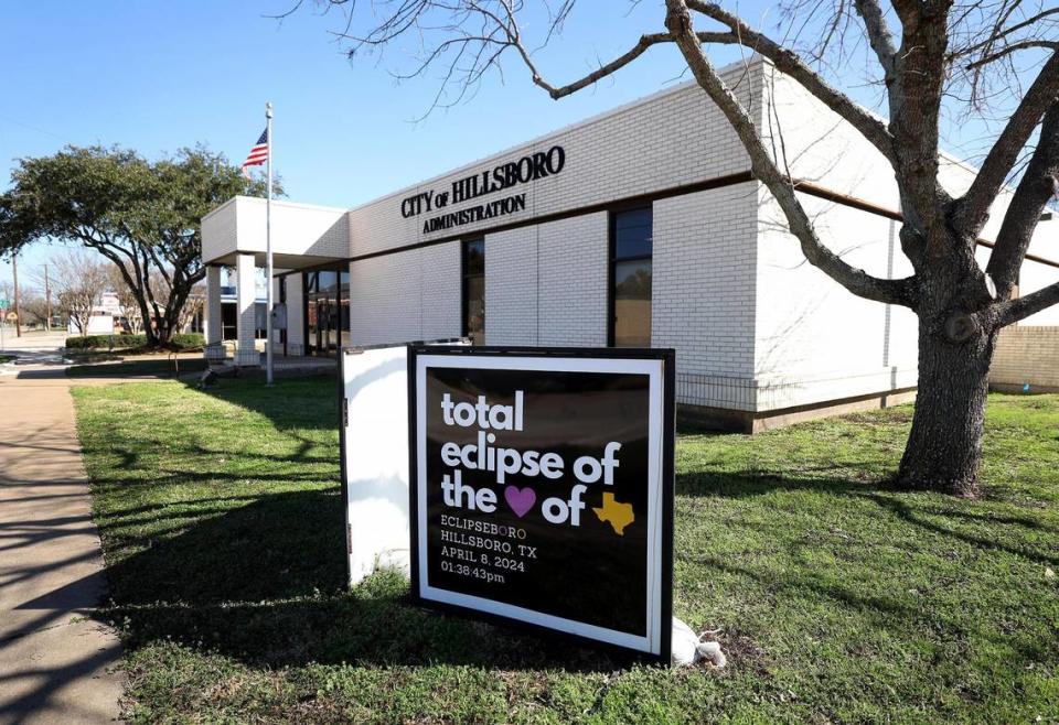 The small town of Hillsboro, just off I-35 about an hour south of Fort Worth, will be in the spotlight on April 8, 2024. Hillsboro was named seventh best place in the country to view the total solar eclipse by Astronomy Magazine.