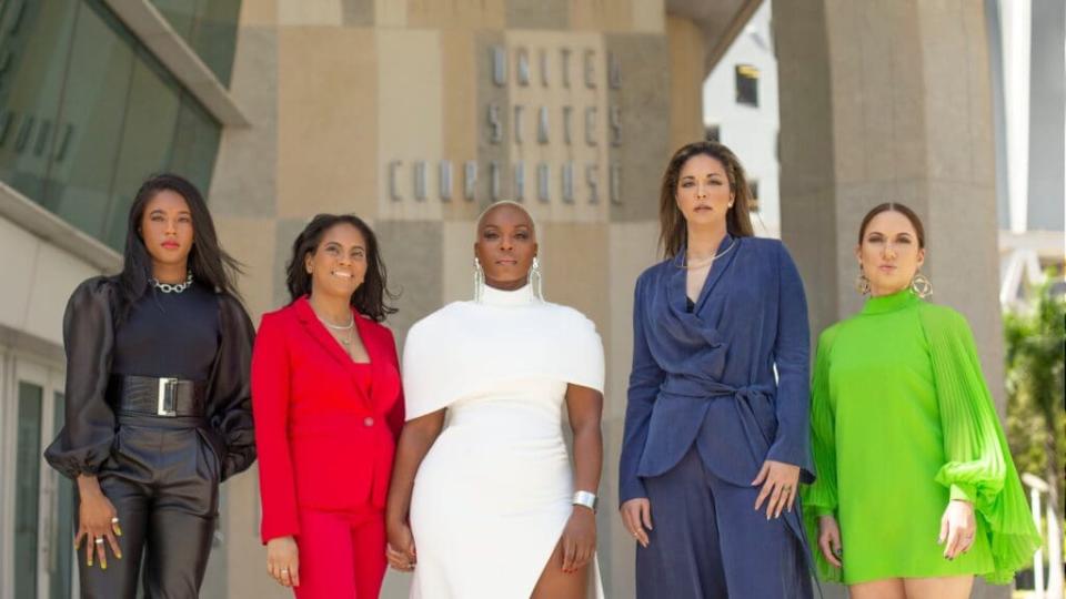 The Decarceration Collective Calyssa Zellars (wearing black) Angela Wynn (MiAngel’s lifelong assistant who’s holding her hand wearing red) MiAngel Talisha Griffin (blue) Jacki Phelps (green)