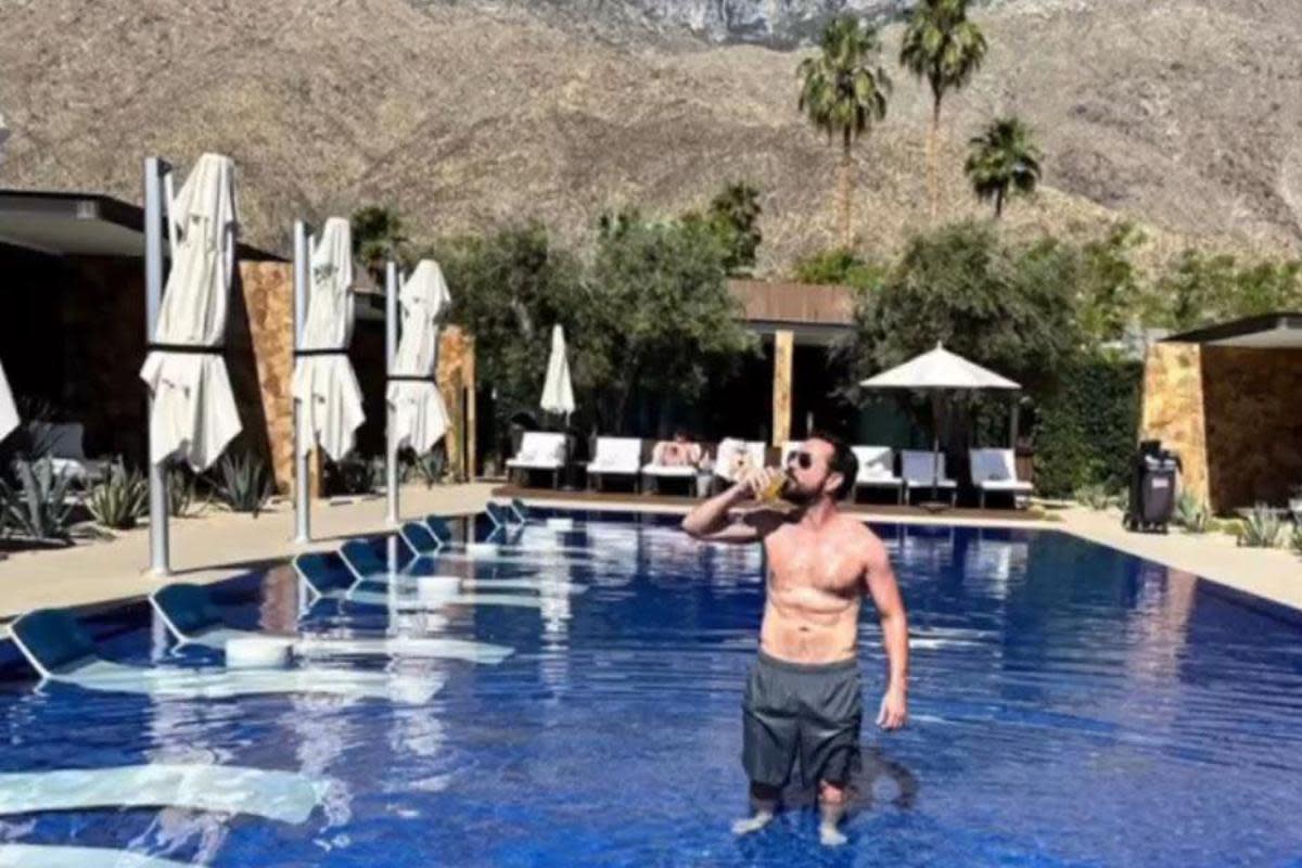 Celtic-daft Martin Compston celebrates with swimming pool pic <i>(Image: Instagram)</i>