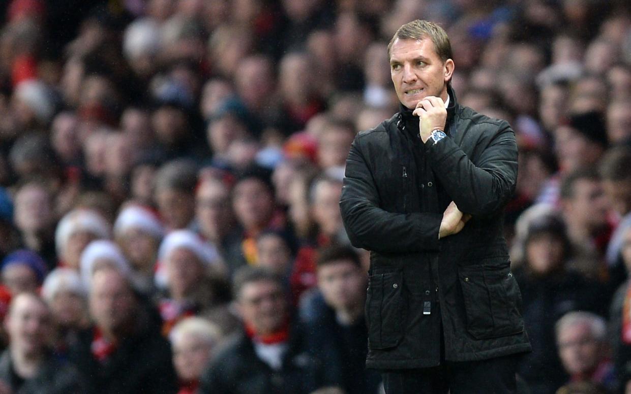 Liverpool manager Brendan Rodgers during Liverpool's defeat by Manchester United on December 14, 2014