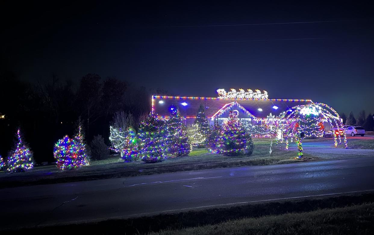 Christmas decorations at the Vorst family home at 6479 N. Fremont Road in Ozark in 2023.