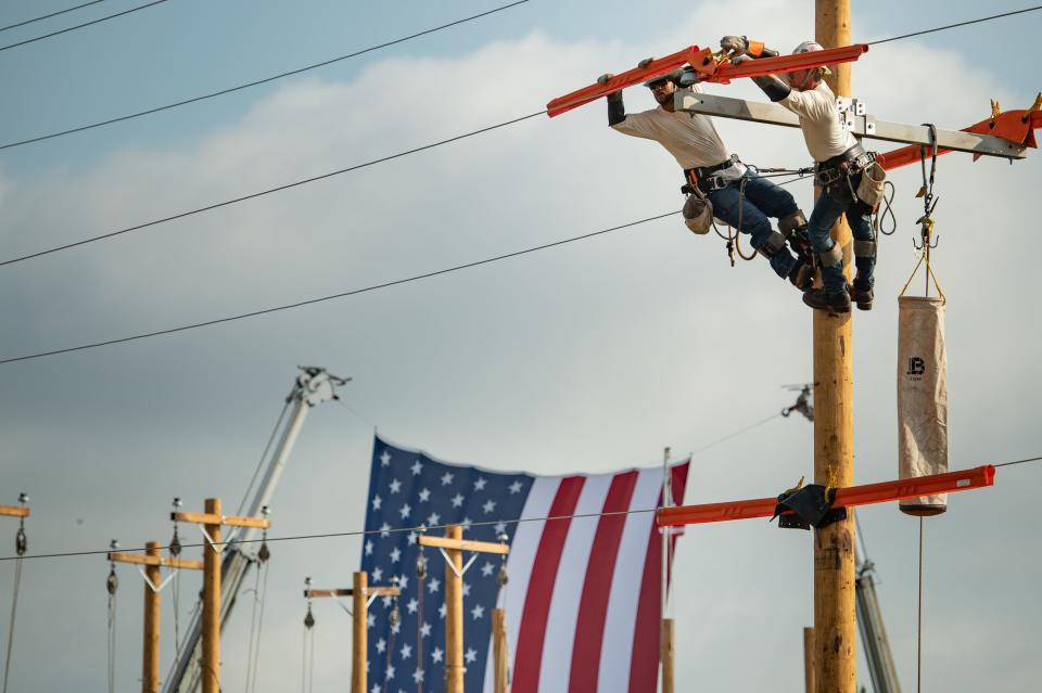 The 150 linemen, including 23 from Orlando Utilities Commission, showed off their skills and knowledge through activities and exercises.