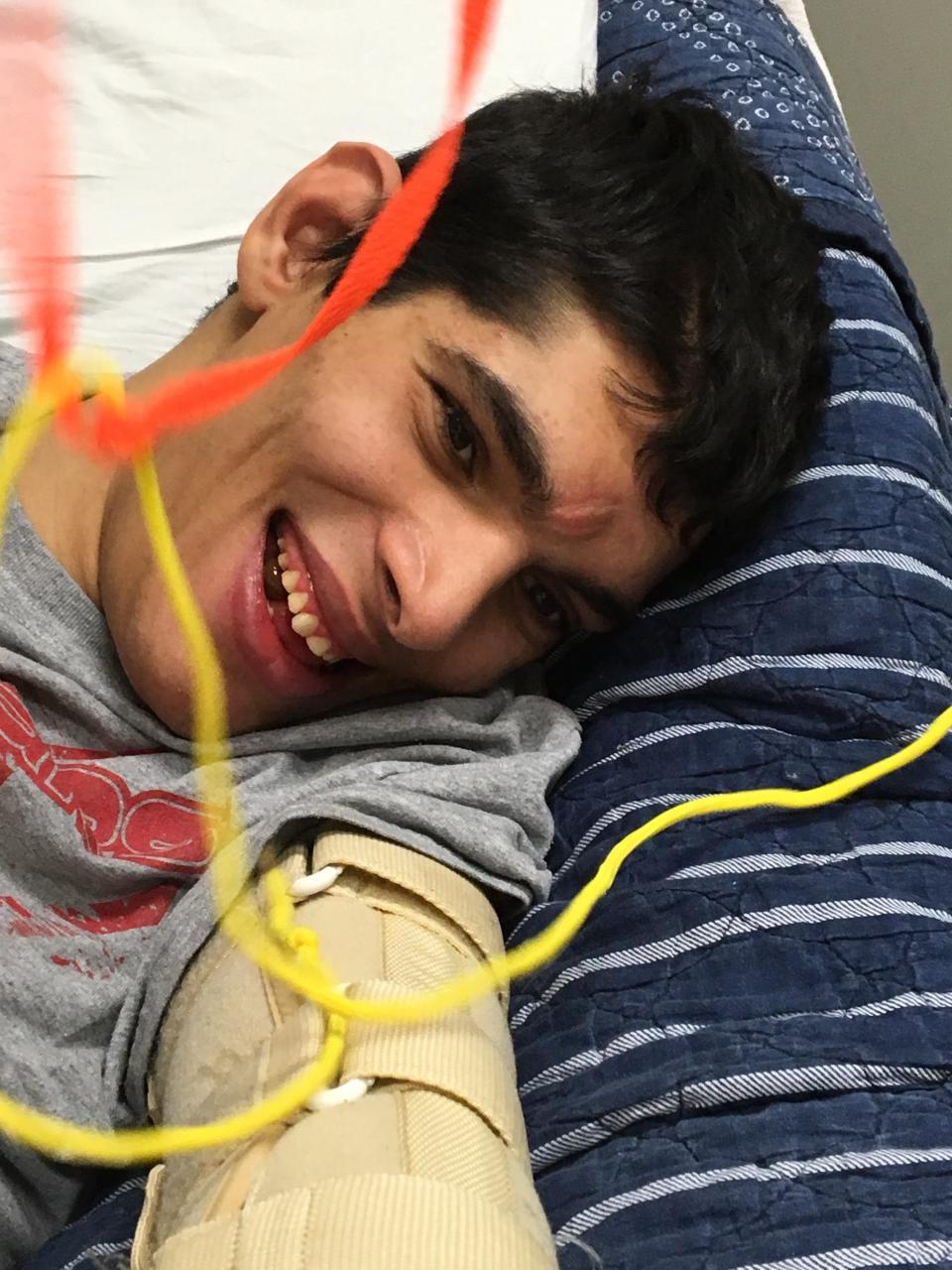 Petre Kirby, 27, in his room at the Denton State Supported Living Center.